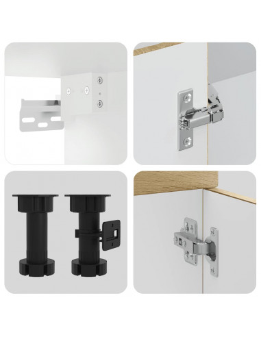 Set Mobili da Cucina 7 pz Porto Rovere Sonoma in Truciolato