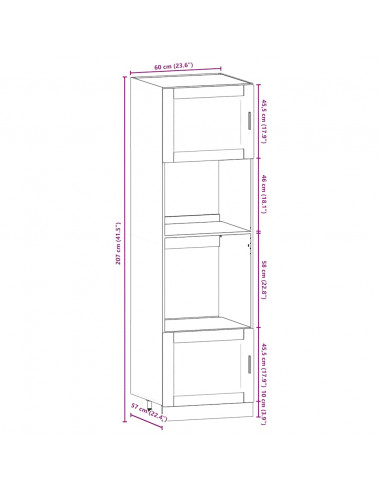 Set Mobili da Cucina 7 pz Kalmar Bianchi Lucido in Truciolato