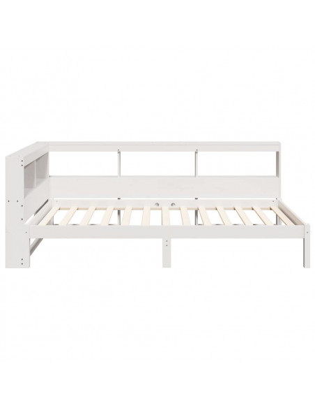 Letto con Libreria senza Materasso 75x190 cm in Legno Pino