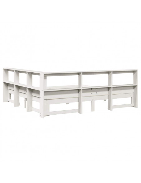 Giroletto con Libreria senza Materasso 180x200 cm in Legno Pino