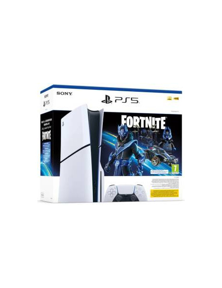 PS5 Console 1TB Standard Slim White Cobalt Star Fortnite Bundle ITA