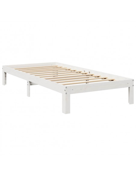 Letto con Libreria senza Materasso 75x190 cm in Legno Pino