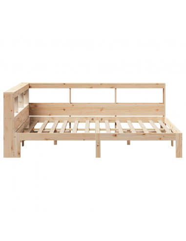 Letto Libreria senza Materasso 135x190 cm in Legno di Pino