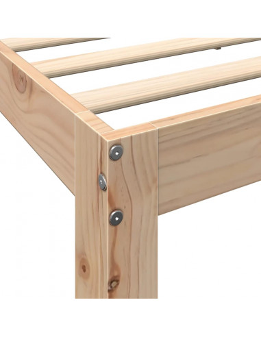 Letto Libreria senza Materasso 135x190 cm in Legno di Pino