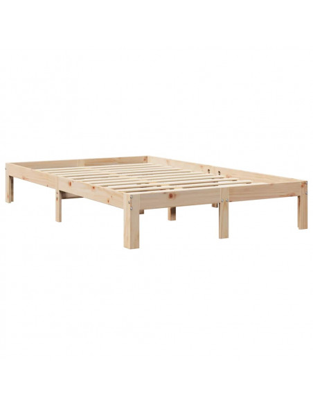 Letto Libreria senza Materasso 120x200cm Legno Massello di Pino