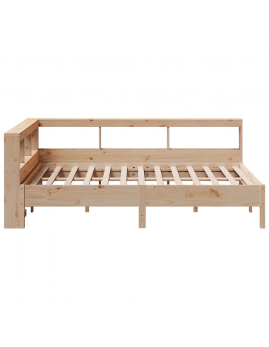 Letto Libreria senza Materasso 140x200 cm in Legno di Pino