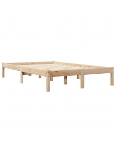 Letto Libreria senza Materasso 120x200cm Legno Massello di Pino 2