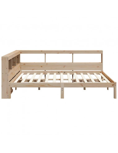 Letto Libreria senza Materasso 120x200cm Legno Massello di Pino
