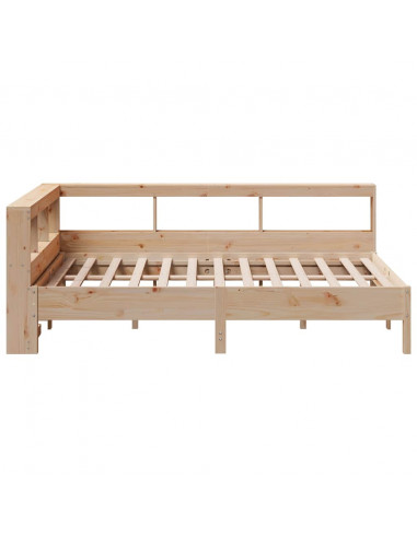 Letto Libreria senza Materasso 120x200cm Legno Massello di Pino