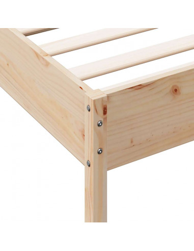 Letto Libreria senza Materasso 120x200cm Legno Massello di Pino