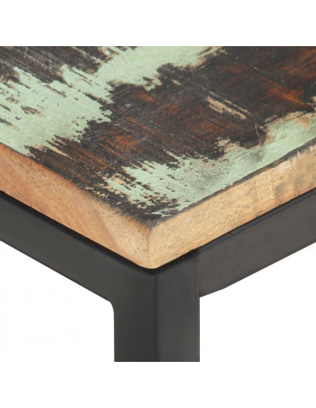 Tavolino Laterale 40x40x35 cm in Legno Massello di Recupero