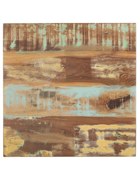 Tavolino Laterale 40x40x35 cm in Legno Massello di Recupero