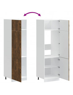 Armadio da Cucina Kalmar Rovere Fumo in Legno Multistrato