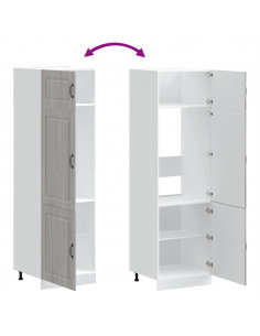 Armadio da Cucina Kalmar Grigio Sonoma in Legno Multistrato