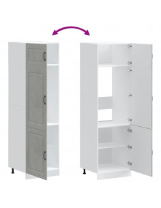 Armadio da Cucina Kalmar Grigio Cemento in Legno Multistrato