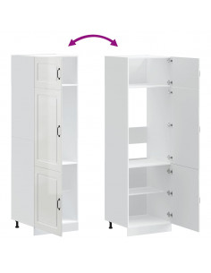 Armadio da Cucina Kalmar Bianco Lucido in Legno Multistrato