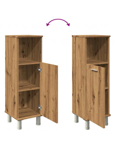 Armadietto Bagno Artigianale 30x30x95 cm in Legno Multistrato