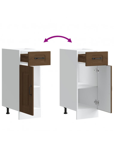 Base da Cucina Kalmar Rovere Marrone in Legno Multistrato