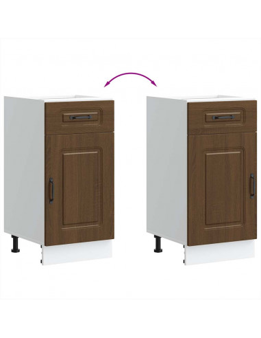 Base da Cucina Kalmar Rovere Marrone in Legno Multistrato