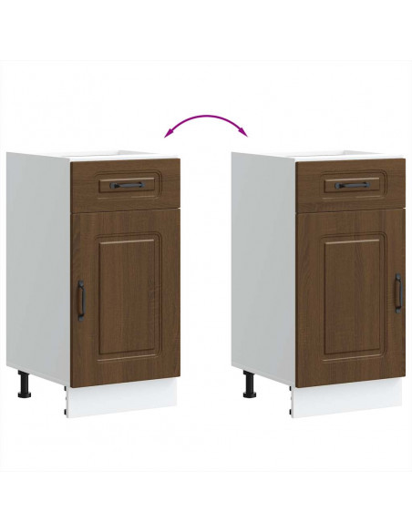 Base da Cucina Kalmar Rovere Marrone in Legno Multistrato