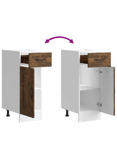 Base da Cucina Kalmar Rovere Fumo in Legno Multistrato