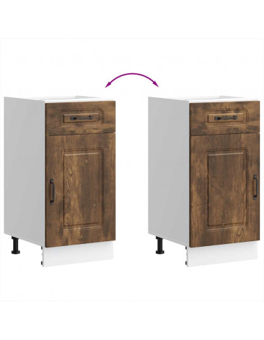 Base da Cucina Kalmar Rovere Fumo in Legno Multistrato