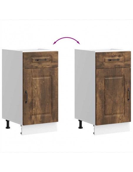 Base da Cucina Kalmar Rovere Fumo in Legno Multistrato