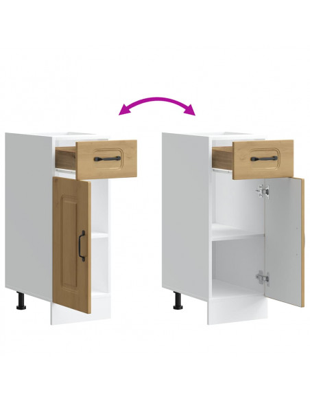 Base da Cucina Kalmar Rovere Artigianale in Legno Multistrato