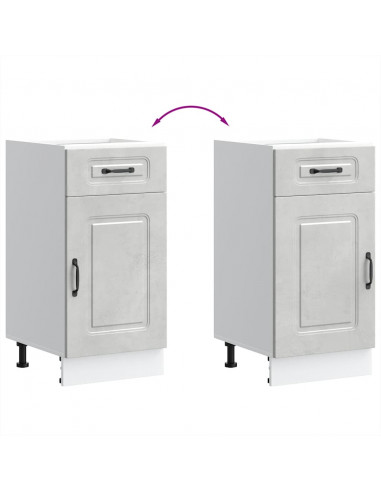 Base da Cucina Kalmar Grigio Cemento in Legno Multistrato