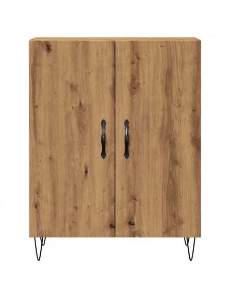 Credenza Rovere Artigianale 69,5x34x90 cm in Legno Multistrato
