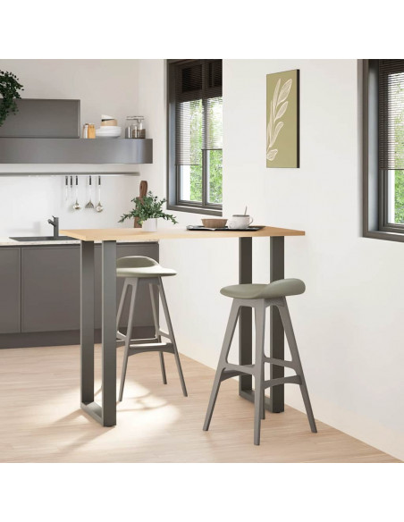 Gambe Tavolino Caffè a U 2 pz Antracite 60x(110-111) cm Acciaio