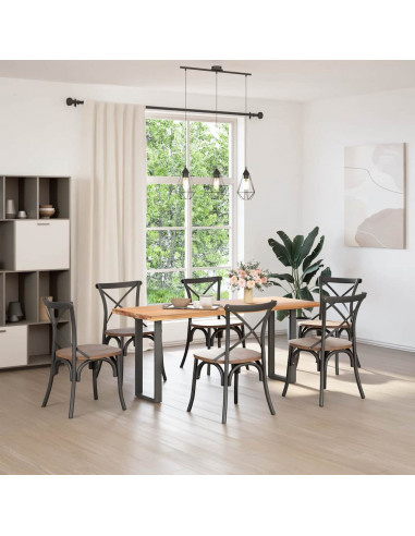 Gambe per tavolo consolle a forma di U 2 pz Antracite 38x(72-73) cm Acciaio