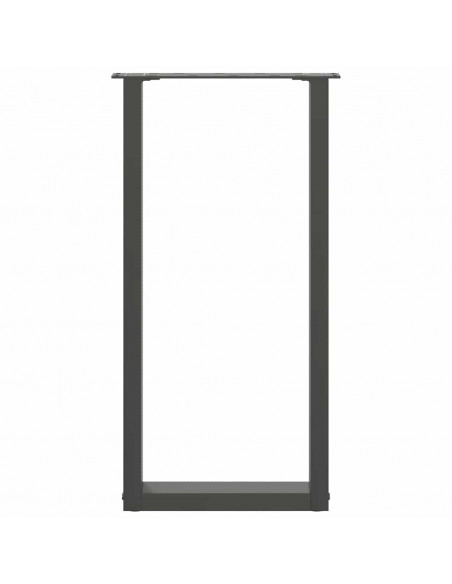 Gambe per tavolo consolle a forma di U 2 pz Antracite 38x(72-73) cm Acciaio