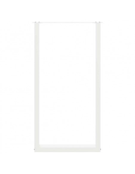 Gambe per tavolo da bar a forma di U 2 pz bianche 60x(110-111) cm in acciaio