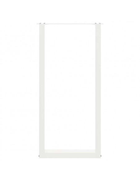 Gambe per tavolo da bar a forma di U 2 pz bianche 50x(100-101) cm in acciaio