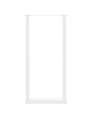 Gambe per tavolo da bar a forma di U 2 pz bianche 40x(100-101) cm in acciaio