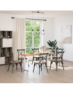 Gambe per tavolo consolle a forma di U 2 pz bianche 38x(72-73) cm in acciaio 2