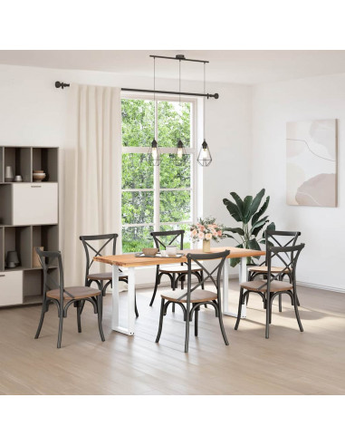 Gambe per tavolo consolle a forma di U 2 pz bianche 38x(72-73) cm in acciaio