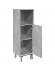 Mobile da Bagno Grigio Cemento 30x30x95 cm in Legno Multistrato