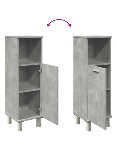 Mobile da Bagno Grigio Cemento 30x30x95 cm in Legno Multistrato