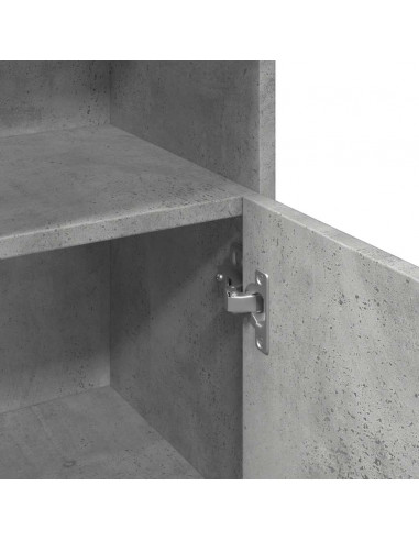 Mobile da Bagno Grigio Cemento 30x30x95 cm in Legno Multistrato