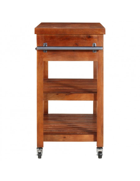 Carrello da Cucina 100x48x89 cm in Legno Massello di Acacia