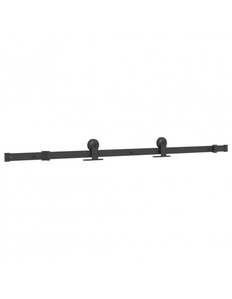 Porta Scorrevole con Set Hardware 80x210 cm Legno Massello Pino