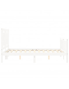Giroletto con Testiera Bianco Small Double Legno Massello