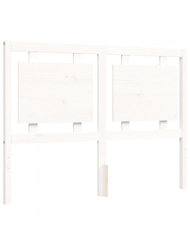 Giroletto con Testiera Bianco Small Double Legno Massello