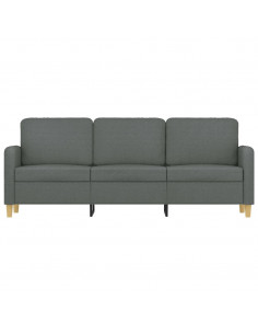 Divano a 3 Posti Grigio Chiaro 180 cm in Tessuto 2