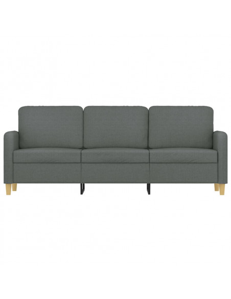 Divano a 3 Posti Grigio Chiaro 180 cm in Tessuto