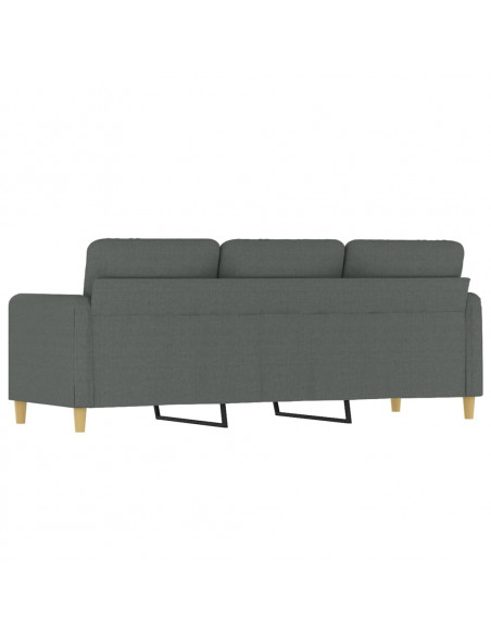 Divano a 3 Posti Grigio Chiaro 180 cm in Tessuto