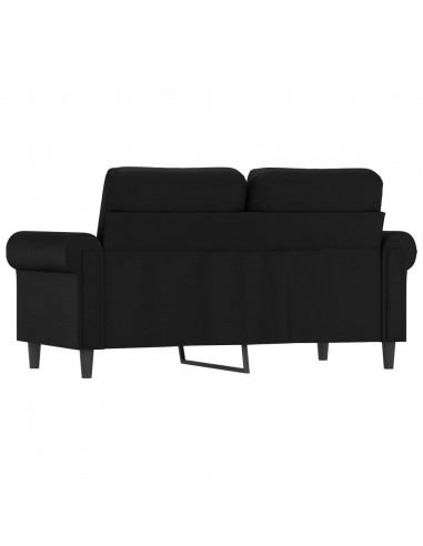 Divano a 2 Posti Nero 120 cm in Similpelle