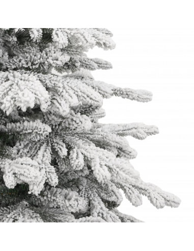 Albero Natale Artificiale Incernierato con Neve Fioccata 210 cm